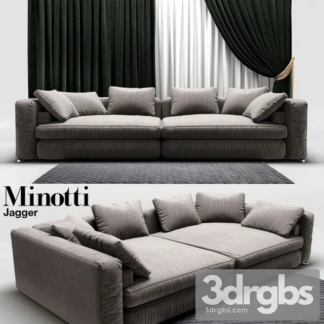 Minotti Jagger Sofa 3D Model Download Minotti Jagger Sofa 3D Model Download