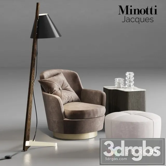 Minotti Jaques Armchair 3D Model Download Minotti Jaques Armchair 3D Model Download