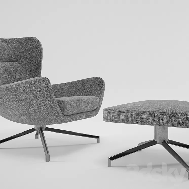 minotti jensen armchair 3D Model minotti jensen armchair 3D Model