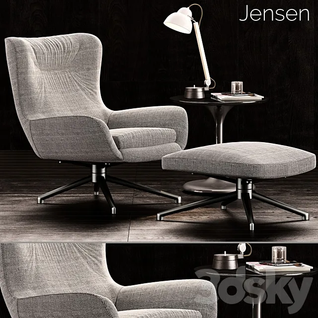 Minotti Jensen Armchair 3DModel Minotti Jensen Armchair 3DModel