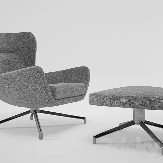 minotti jensen armchair 3DModel