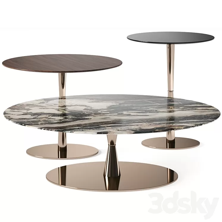 Minotti Jigger Coffee Tables 3D Model Minotti Jigger Coffee Tables 3D Model