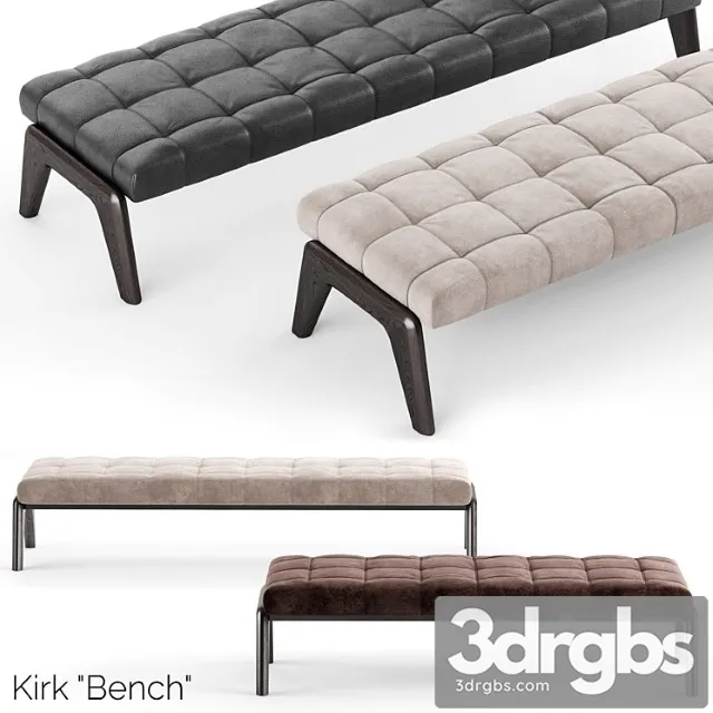 Minotti kirk bench 2 3D Model Download