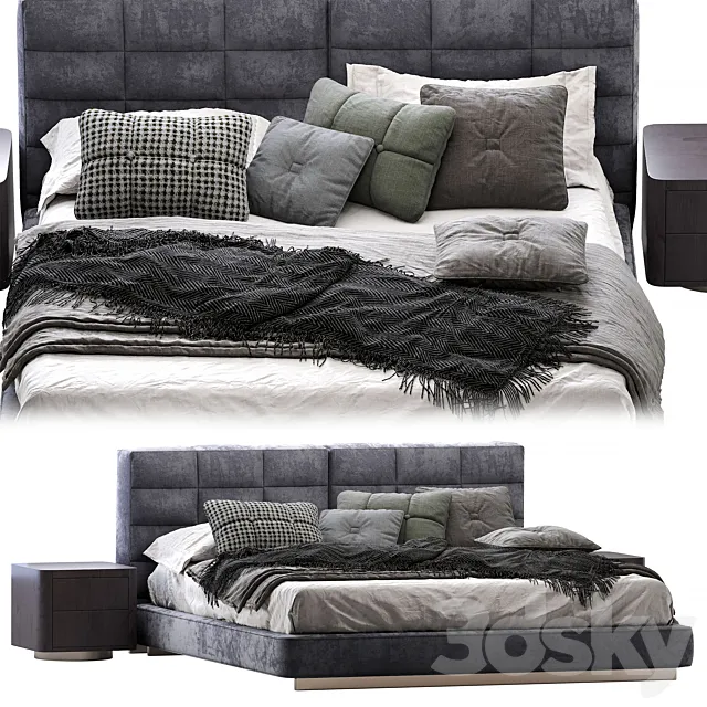 Minotti – Lawrence Bed 2 3DModel Minotti – Lawrence Bed 2 3DModel