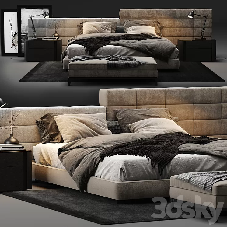 Minotti – Lawrence Bed 3D Model