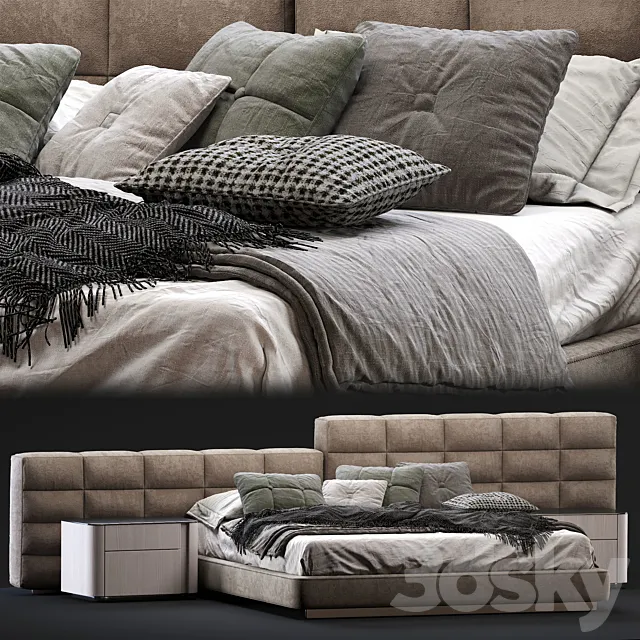 Minotti – Lawrence Bed 3D Model Minotti – Lawrence Bed 3D Model