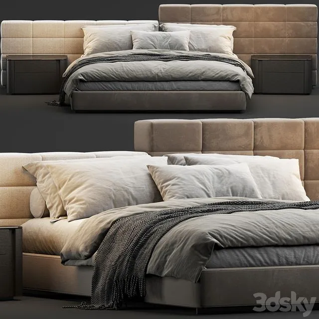 Minotti lawrence bed 3D Model