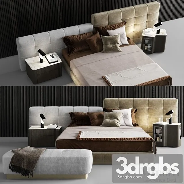 Minotti Lawrence Bed 3D Model Download