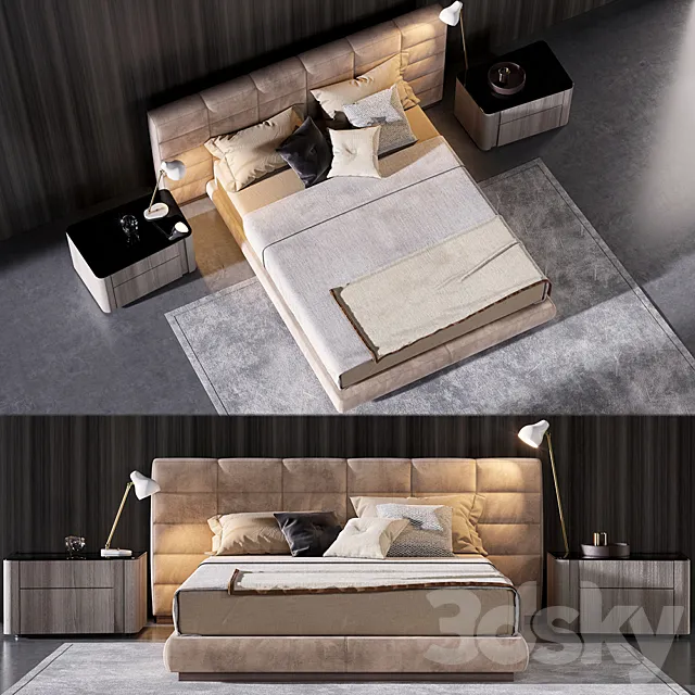 Minotti Lawrence Bed 3DModel Minotti Lawrence Bed 3DModel