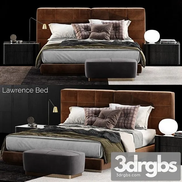 Minotti lawrence bed 4 2 3D Model Download