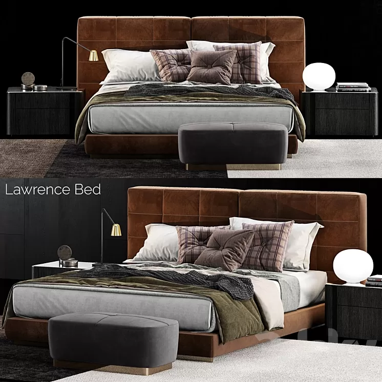 Minotti Lawrence Bed 4 3D Model
