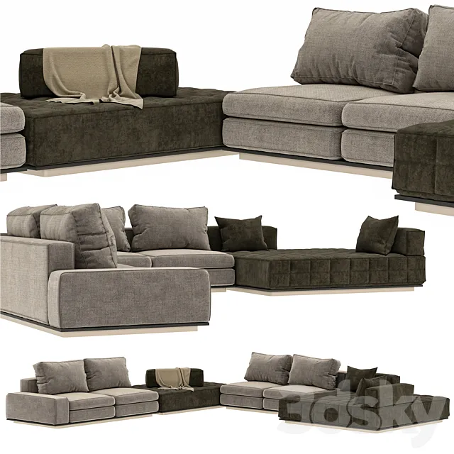 minotti LAWRENCE seating system vol02 3D Model minotti LAWRENCE seating system vol02 3D Model