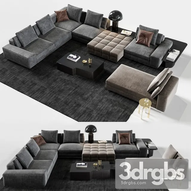 Minotti Lawrence Set 3D Model Download Minotti Lawrence Set 3D Model Download