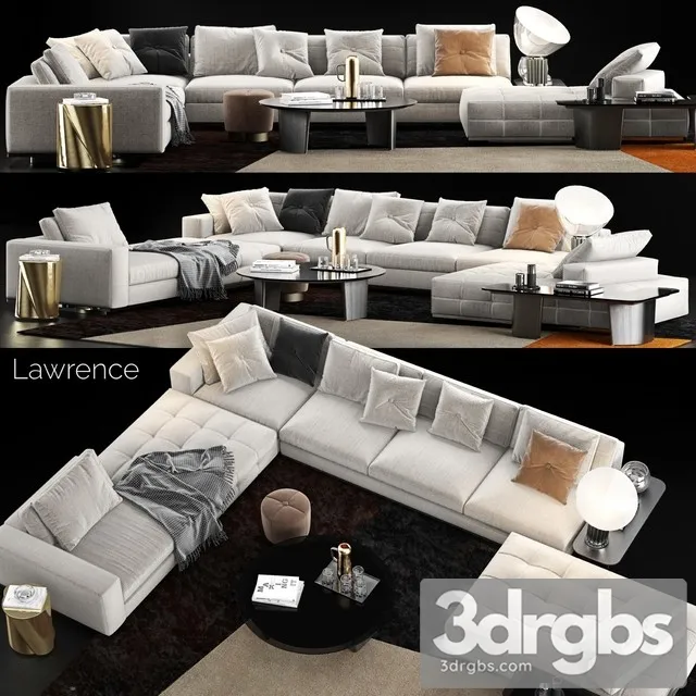 Minotti Lawrence Sofa 01 3D Model Download Minotti Lawrence Sofa 01 3D Model Download