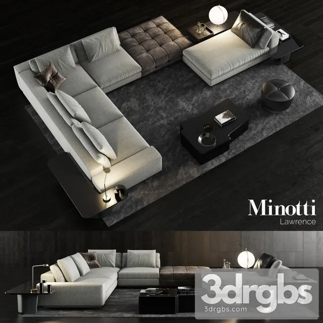 Minotti Lawrence Sofa 02 3D Model Download - 3DSKY Decor Helper