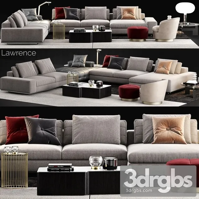 Minotti Lawrence Sofa 02 3D Model Download Minotti Lawrence Sofa 02 3D Model Download