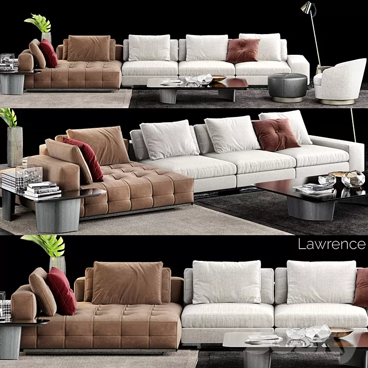 Minotti Lawrence Sofa 3D Model