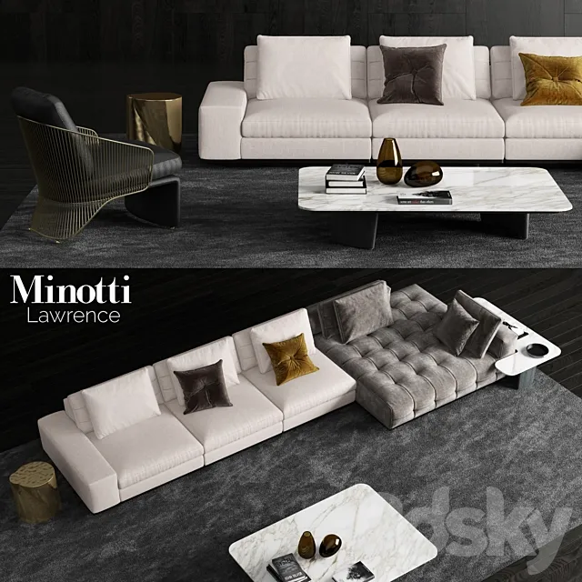 Minotti Lawrence Sofa 3D Model Minotti Lawrence Sofa 3D Model
