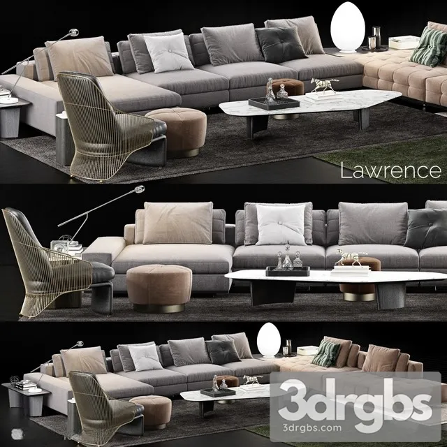 Minotti Lawrence Sofa 3D Model Download Minotti Lawrence Sofa 3D Model Download