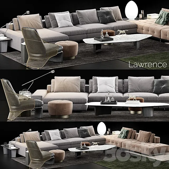 Minotti Lawrence Sofa 3DModel Minotti Lawrence Sofa 3DModel