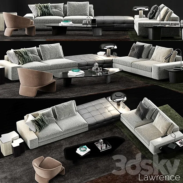 Minotti Lawrence Sofa 3DModel Minotti Lawrence Sofa 3DModel