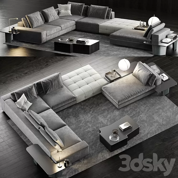 Minotti Lawrence Sofa 4 3D Model Minotti Lawrence Sofa 4 3D Model