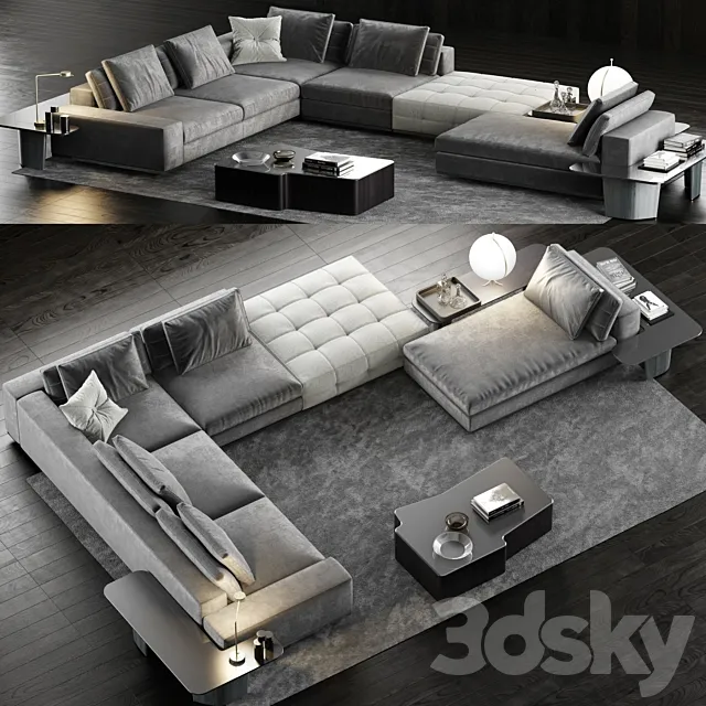 Minotti Lawrence Sofa 4 3DModel