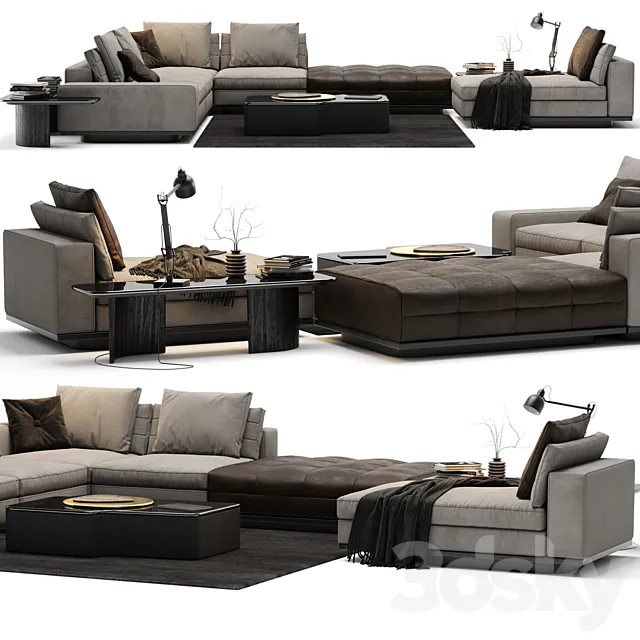 Minotti Lawrence Sofa A 3D Model Minotti Lawrence Sofa A 3D Model