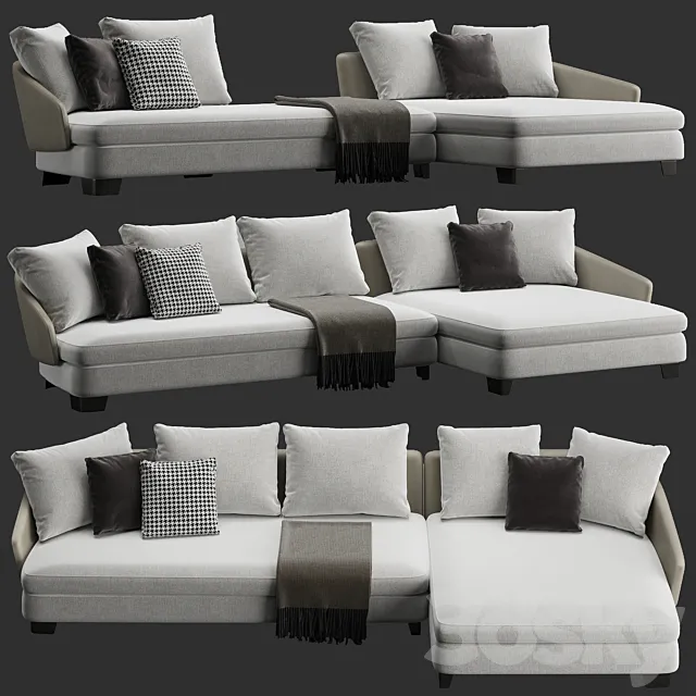 Minotti Lawson corner sofa 3D Model Minotti Lawson corner sofa 3D Model