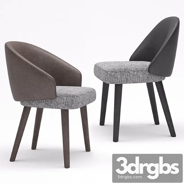 Minotti lawson dining chair 2 3D Model Download Minotti lawson dining chair 2 3D Model Download