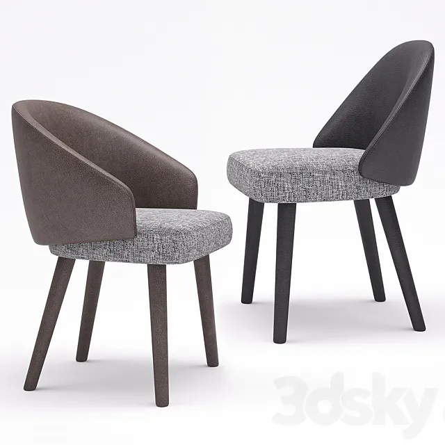 Minotti Lawson Dining Chair 3D Model