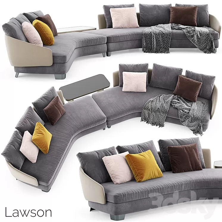 Minotti Lawson Sofa 3 3D Model
