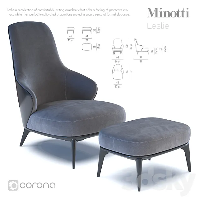Minotti Leslie 3D Model