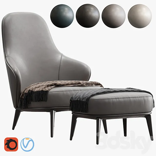 Minotti Leslie Armchair 3DModel