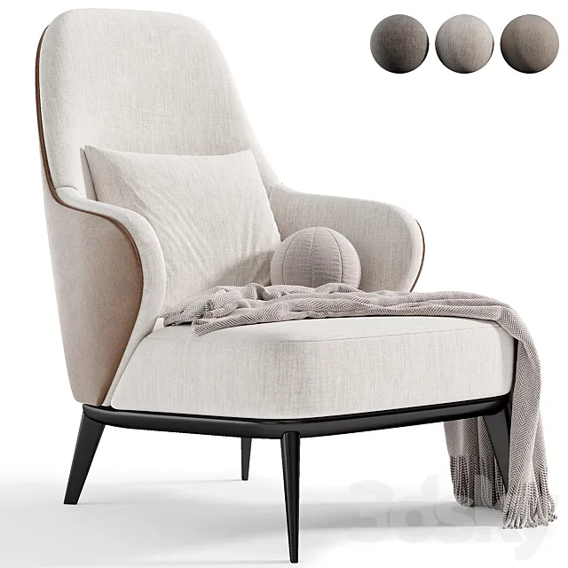 Minotti Leslie Armchair By Minotti 3D Model Minotti Leslie Armchair By Minotti 3D Model