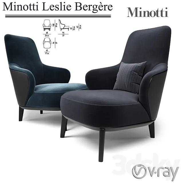 Minotti Leslie Bergere 3D Model