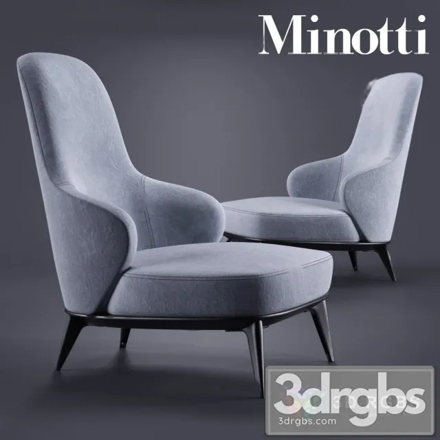 Minotti Leslie Bergere Armchair 3D Model Download Minotti Leslie Bergere Armchair 3D Model Download