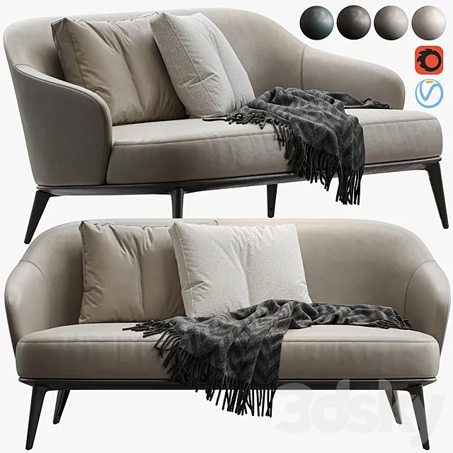 Minotti Leslie Lounge Sofa 3D Model Minotti Leslie Lounge Sofa 3D Model