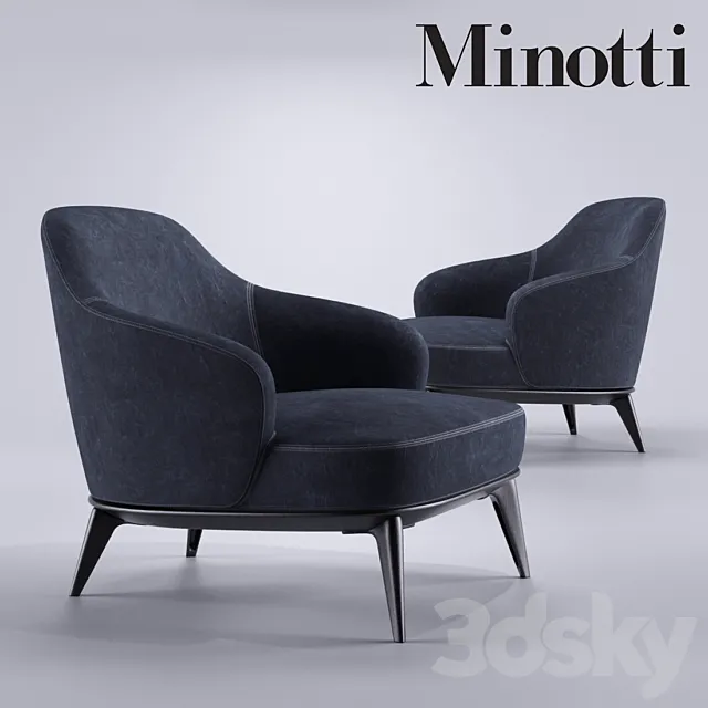 Minotti Leslie Poltrona Armchair 3DModel