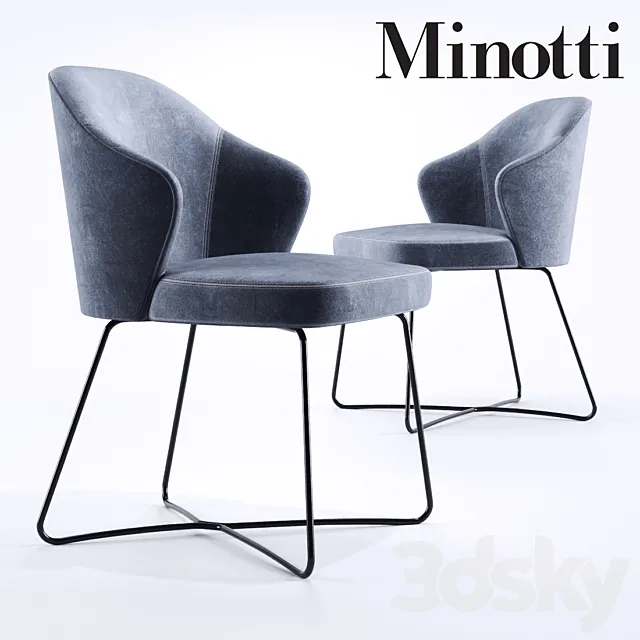 Minotti Leslie Steel Base 3DModel