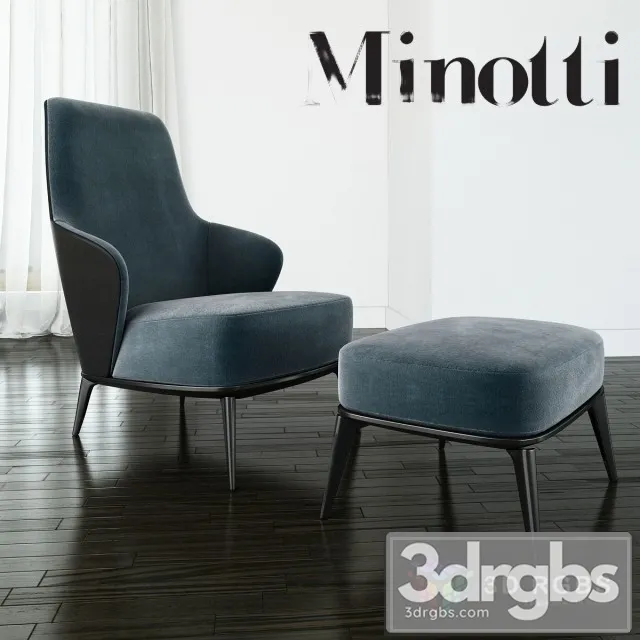 Minotti Leslie Velvet Long Backrest 3D Model Download Minotti Leslie Velvet Long Backrest 3D Model Download