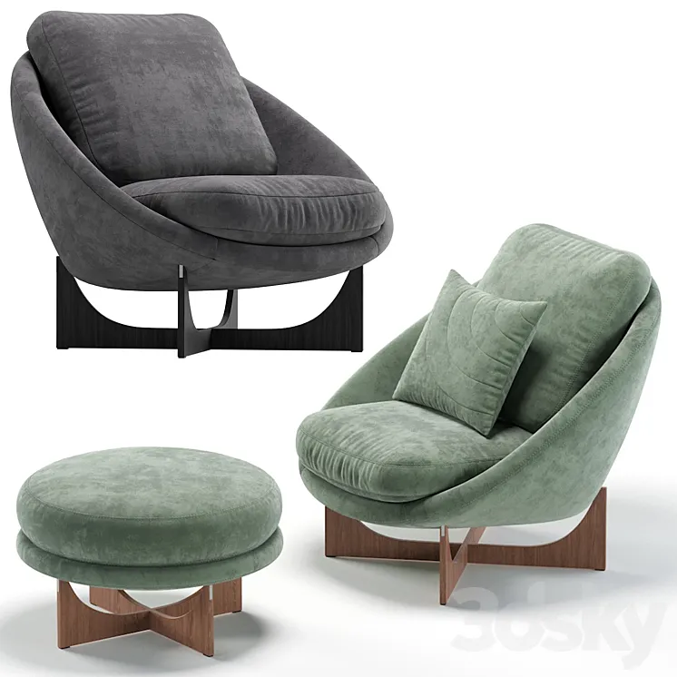Minotti Lido Armchair\/Кресло Лидо 3D Model Free Download
