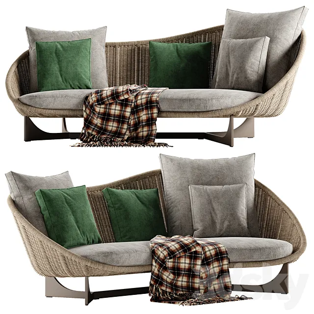 Minotti Lido Cord sofa 3DModel Minotti Lido Cord sofa 3DModel