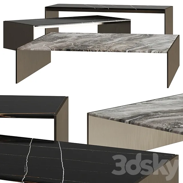 Minotti Lihna Coffee Tables 3DModel