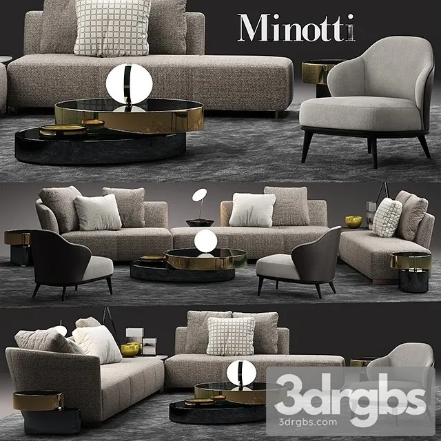Minotti Lounge Seymour Sofa 3D Model Download Minotti Lounge Seymour Sofa 3D Model Download