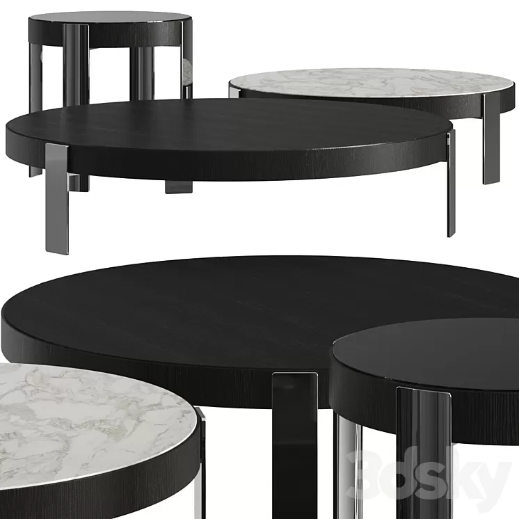 Minotti Mattia Round Coffee Tables 3D Model Minotti Mattia Round Coffee Tables 3D Model