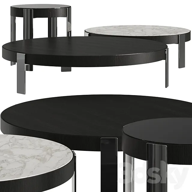 Minotti Mattia Round Coffee Tables 3DModel