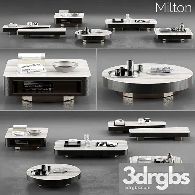 Minotti milton coffee tables 2 3D Model Download Minotti milton coffee tables 2 3D Model Download
