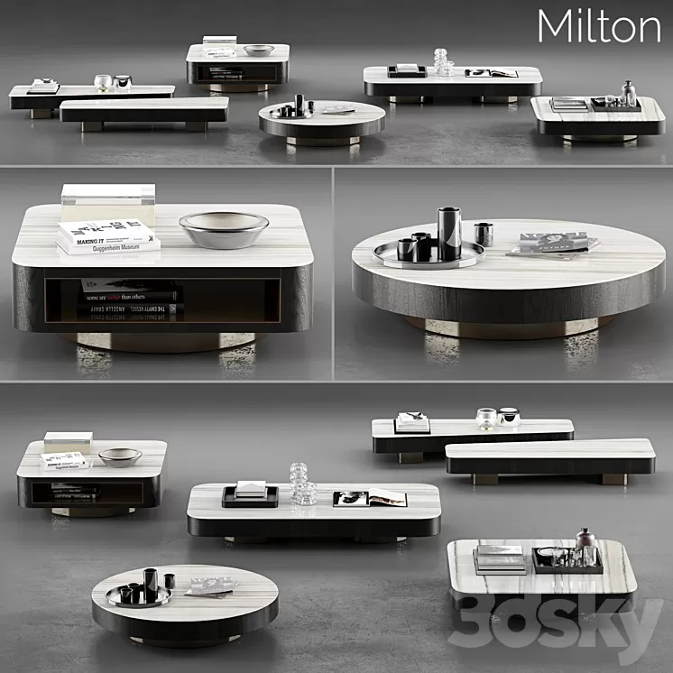 Minotti Milton Coffee Tables 3D Model