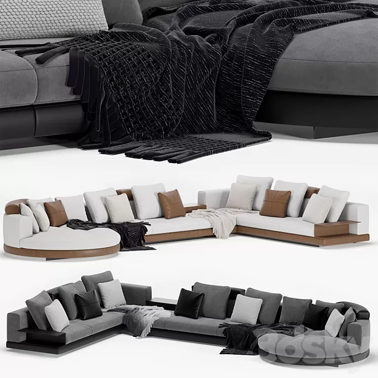 Minotti modular connery sofa 3D Model Free Download